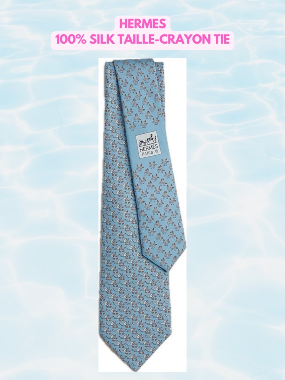 NWT HERMES Men’s 100% Silk Tie